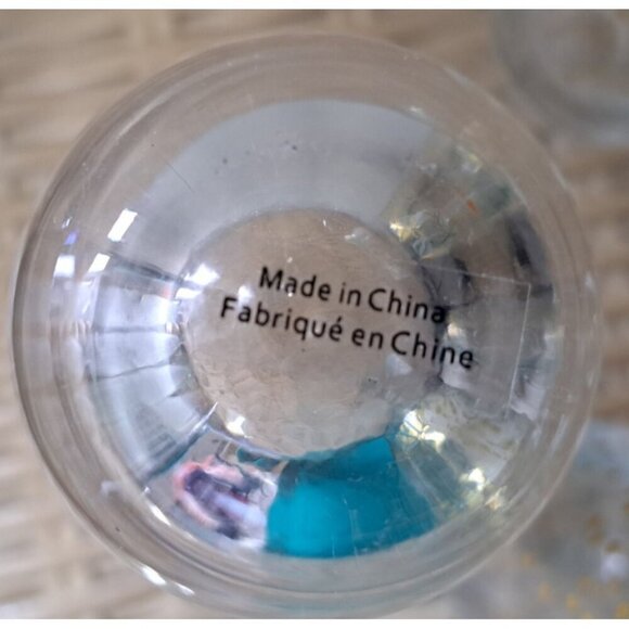 Unbranded Stemless Champagne Flutes Gold Confetti Set of 4 - Picture 8 of 8